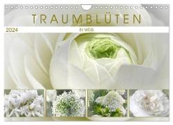 Traumblüten in Weiß (Wandkalender 2024 DIN A4 quer), CALVENDO Monatskalender