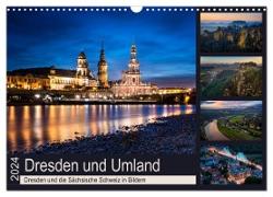 Dresden und Umland (Wandkalender 2024 DIN A3 quer), CALVENDO Monatskalender