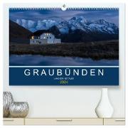 Graubünden - Land der 150 Täler (hochwertiger Premium Wandkalender 2024 DIN A2 quer), Kunstdruck in Hochglanz