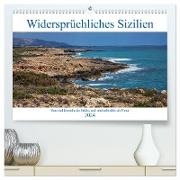 Widersprüchliches Sizilien (hochwertiger Premium Wandkalender 2024 DIN A2 quer), Kunstdruck in Hochglanz