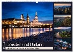 Dresden und Umland (Wandkalender 2024 DIN A2 quer), CALVENDO Monatskalender