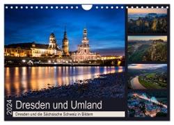 Dresden und Umland (Wandkalender 2024 DIN A4 quer), CALVENDO Monatskalender