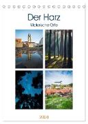 Der Harz - Malerische Orte (Tischkalender 2024 DIN A5 hoch), CALVENDO Monatskalender