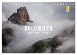 Dolomiten - Land der Träume (Tischkalender 2024 DIN A5 quer), CALVENDO Monatskalender
