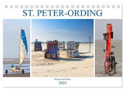 ST. PETER ORDING Strand und Meer (Tischkalender 2024 DIN A5 quer), CALVENDO Monatskalender