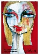 Frauenportraits von Oxana Mahnac (Wandkalender 2024 DIN A2 hoch), CALVENDO Monatskalender