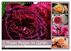 Rosen Reigen im Garten (Wandkalender 2024 DIN A4 quer), CALVENDO Monatskalender
