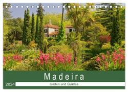 Madeira - Gärten und Quintas (Tischkalender 2024 DIN A5 quer), CALVENDO Monatskalender