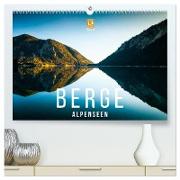 Berge. Alpenseen (hochwertiger Premium Wandkalender 2024 DIN A2 quer), Kunstdruck in Hochglanz
