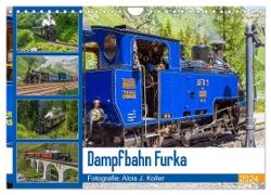 Dampfbahn Furka 2024 (Wandkalender 2024 DIN A4 quer), CALVENDO Monatskalender