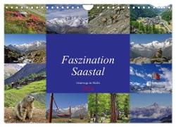 Faszination Saastal. Unterwegs im Wallis (Wandkalender 2024 DIN A4 quer), CALVENDO Monatskalender