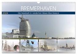 BREMERHAFEN Die Seestadt im nördlichen Weser-Elbe Dreieck (Wandkalender 2024 DIN A3 quer), CALVENDO Monatskalender