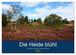 Die Heide blüht (Tischkalender 2024 DIN A5 quer), CALVENDO Monatskalender
