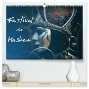 Festival der Masken (hochwertiger Premium Wandkalender 2024 DIN A2 quer), Kunstdruck in Hochglanz