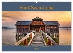 Fünf-Seen-Land (Wandkalender 2024 DIN A2 quer), CALVENDO Monatskalender