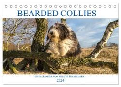 BEARDED COLLIES 2024 (Tischkalender 2024 DIN A5 quer), CALVENDO Monatskalender