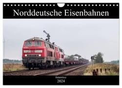 Norddeutsche Eisenbahnen (Wandkalender 2024 DIN A4 quer), CALVENDO Monatskalender