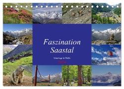 Faszination Saastal. Unterwegs im Wallis (Tischkalender 2024 DIN A5 quer), CALVENDO Monatskalender