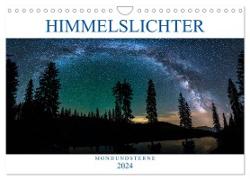 Himmelslichter - Mond und Sterne (Wandkalender 2024 DIN A4 quer), CALVENDO Monatskalender