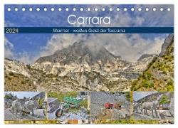 Carrara Marmor - weißes Gold der Toscana (Tischkalender 2024 DIN A5 quer), CALVENDO Monatskalender