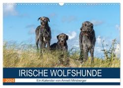 Irische Wolfshunde (Wandkalender 2024 DIN A3 quer), CALVENDO Monatskalender