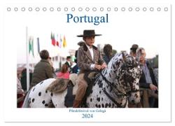 Portugal - Pferdefestival von Golegã (Tischkalender 2024 DIN A5 quer), CALVENDO Monatskalender