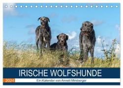 Irische Wolfshunde (Tischkalender 2024 DIN A5 quer), CALVENDO Monatskalender