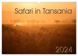 Safari in Tansania (Wandkalender 2024 DIN A3 quer), CALVENDO Monatskalender