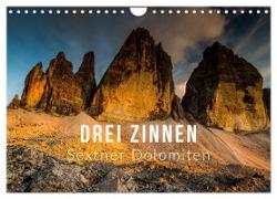 Drei Zinnen. Sextner Dolomiten (Wandkalender 2024 DIN A4 quer), CALVENDO Monatskalender