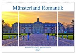 Münsterland Romantik - Romantische Schlösser und Wasserburgen (Wandkalender 2024 DIN A2 quer), CALVENDO Monatskalender