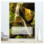Wasserfälle. Beindruckende Schauspiele der Natur (hochwertiger Premium Wandkalender 2024 DIN A2 hoch), Kunstdruck in Hochglanz