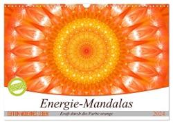 Energie - Mandalas in orange (Wandkalender 2024 DIN A3 quer), CALVENDO Monatskalender