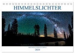 Himmelslichter - Mond und Sterne (Tischkalender 2024 DIN A5 quer), CALVENDO Monatskalender