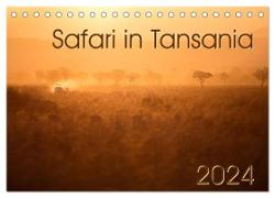 Safari in Tansania (Tischkalender 2024 DIN A5 quer), CALVENDO Monatskalender