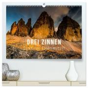 Drei Zinnen. Sextner Dolomiten (hochwertiger Premium Wandkalender 2024 DIN A2 quer), Kunstdruck in Hochglanz