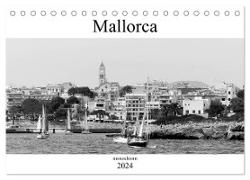 Mallorca monochrom (Tischkalender 2024 DIN A5 quer), CALVENDO Monatskalender