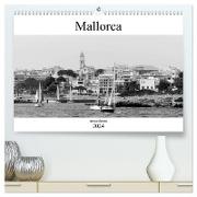 Mallorca monochrom (hochwertiger Premium Wandkalender 2024 DIN A2 quer), Kunstdruck in Hochglanz