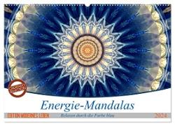 Energie-Mandalas in blau (Wandkalender 2024 DIN A2 quer), CALVENDO Monatskalender