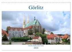 Görlitz - geteilte Stadt an der Neiße (Wandkalender 2024 DIN A3 quer), CALVENDO Monatskalender