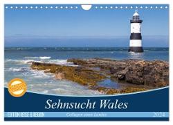 Sehnsucht Wales - Collagen eines Landes (Wandkalender 2024 DIN A4 quer), CALVENDO Monatskalender