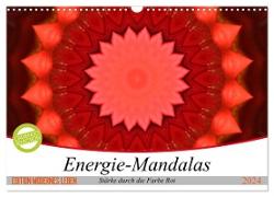 Energie-Mandalas Stärke durch die Farbe Rot (Wandkalender 2024 DIN A3 quer), CALVENDO Monatskalender