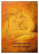 Erotische Gemälde und Zeichnungen 2024 (Tischkalender 2024 DIN A5 hoch), CALVENDO Monatskalender