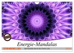 Energie - Mandalas, Spiritualität durch die Farbe Lila (Wandkalender 2024 DIN A4 quer), CALVENDO Monatskalender