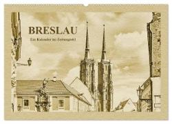 Breslau - Ein Kalender im Zeitungsstil (Wandkalender 2024 DIN A2 quer), CALVENDO Monatskalender