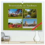Traumziele in Sachsen (hochwertiger Premium Wandkalender 2024 DIN A2 quer), Kunstdruck in Hochglanz