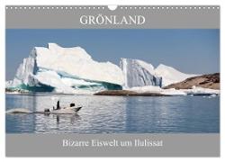 Grönland Bizarre Eiswelt um Ilulissat (Wandkalender 2024 DIN A3 quer), CALVENDO Monatskalender
