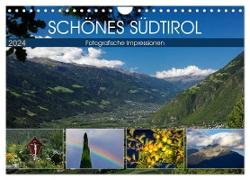 Schönes Südtirol (Wandkalender 2024 DIN A4 quer), CALVENDO Monatskalender