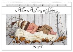 Aller Anfang ist klein - Babykalender mit Noah (Wandkalender 2024 DIN A2 quer), CALVENDO Monatskalender