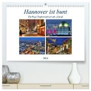Hannover ist bunt (hochwertiger Premium Wandkalender 2024 DIN A2 quer), Kunstdruck in Hochglanz