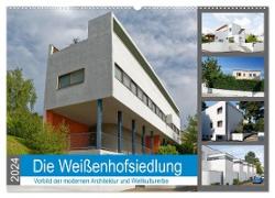 Die Weißenhofsiedlung - Vorbild der modernen Architektur und Weltkulturerbe (Wandkalender 2024 DIN A2 quer), CALVENDO Monatskalender
